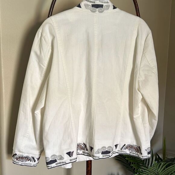 Coldwater Creek Beaded Denim Jacket - Picture 8 of 10